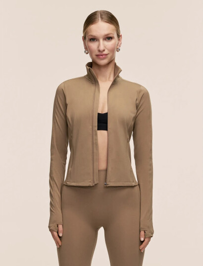 Casall Soft Touch Zip Jacket Beige XS