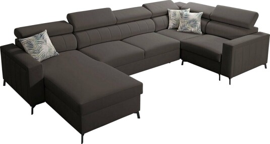 Galbally 4 sits Hörnbäddsoffa Dark grey