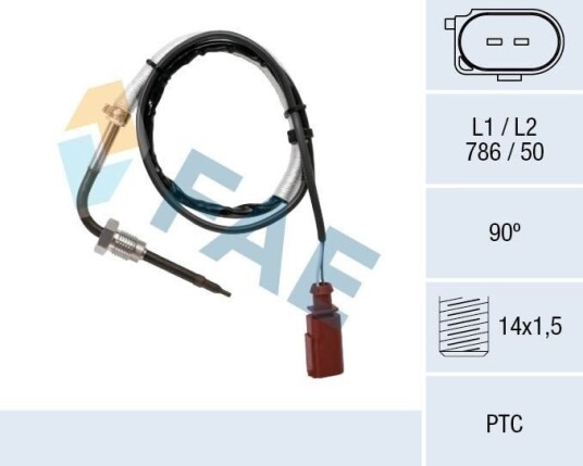 FAE 68089 Sensor, eksostemperatur