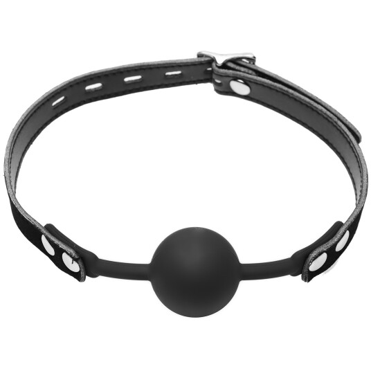 Master Series Premium Hush Silikone Comfort Ball Gag    - Svart