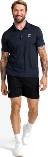 Revolutionrace Stream Polo Shirt Herre Black 4XL Herre Overdeler T skjorter