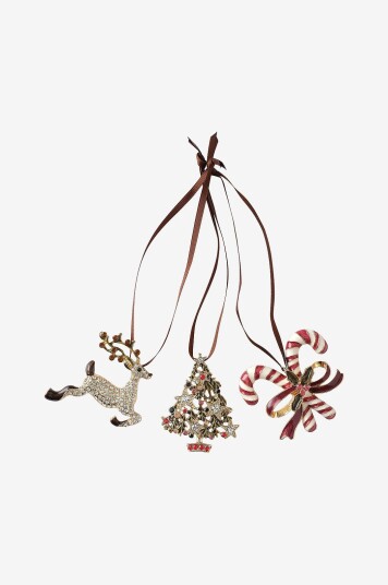 Ellos Home   Juletreanheng Candy Cane Reindeer Christmas Tree 3 forskjellige   Flerfarget