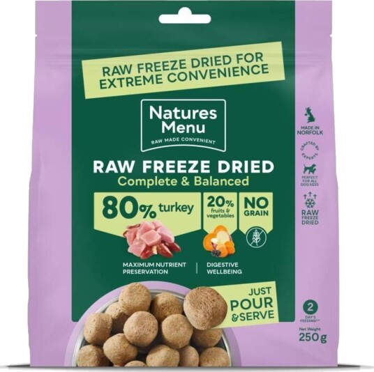 Natures Menu Dog Freeze Dried Kalkun 250g