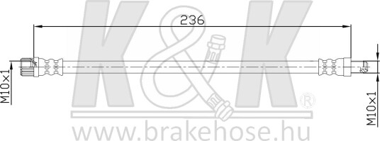 K&K FT3259 Bremseslange K&K FT3259 Bremseslange