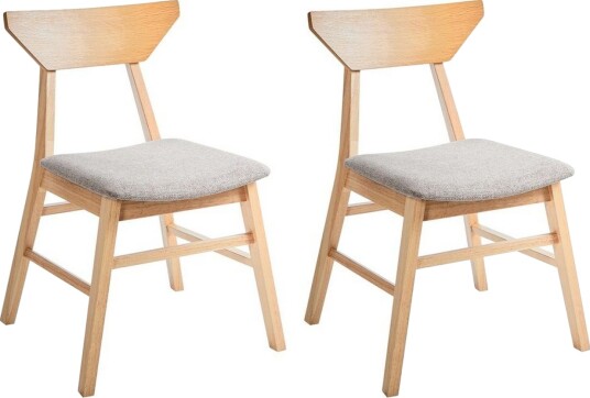 Sett med 2 spisestuestoler Hopkins - Brun, Taupe