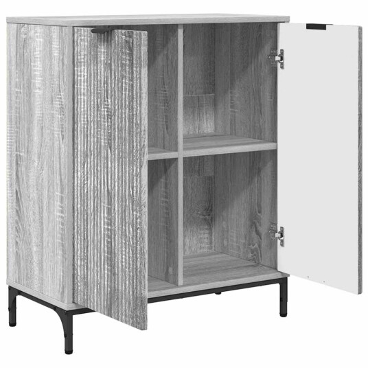 Serviesskap Grå sonoma 69,5 x 33 x 82 cm Konstruert tre Serviesskap Grå sonoma 69,5 x 33 x 82 cm Konstruert tre