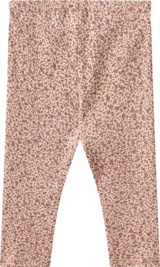 Wheat Leggings Jules Dime Rose Small Blomster Wheat 74 Leggings Beige Brun Rosa