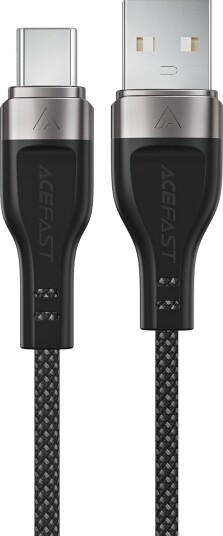 Acefast C11-04 Usb-A Usb-C 3A-Kabel 1,2 M Magnetflett Svart