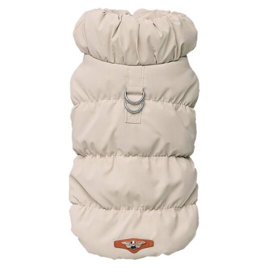 Beige Boblejakke Til Hund