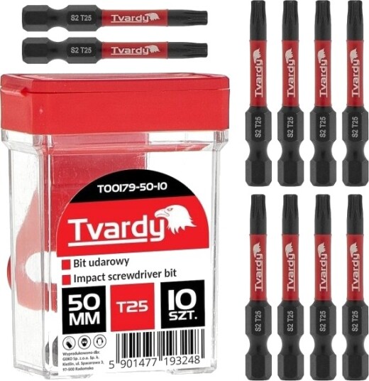 Harde Slagbits T25 50 Mm S2 – Eske (10/120)