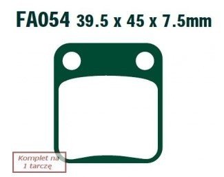 Bremseklosser EBC Brakes FA054R Bremseklosser EBC Brakes FA054R