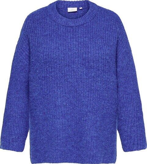 Only Carmakoma Genser Carmaggie Ls Long O Neck Knt Blå