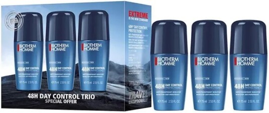 Biotherm Homme 48H Day Control Roll On Deo Trio 3 x 75ml Deodorant Biotherm Homme 48H Day Control Roll On Deo Trio 3 x 75ml Deodorant