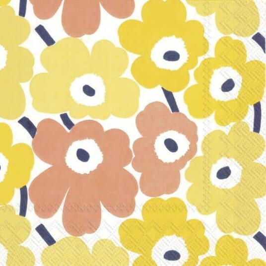 Marimekko servietter lunsj Mini Unikko yellow