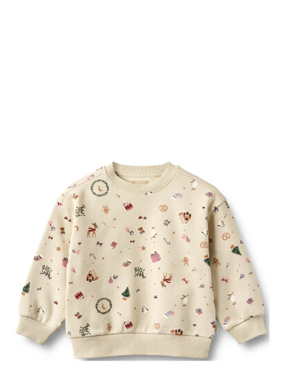 Wheat Sweatshirt L/S Elliot Beige 122
