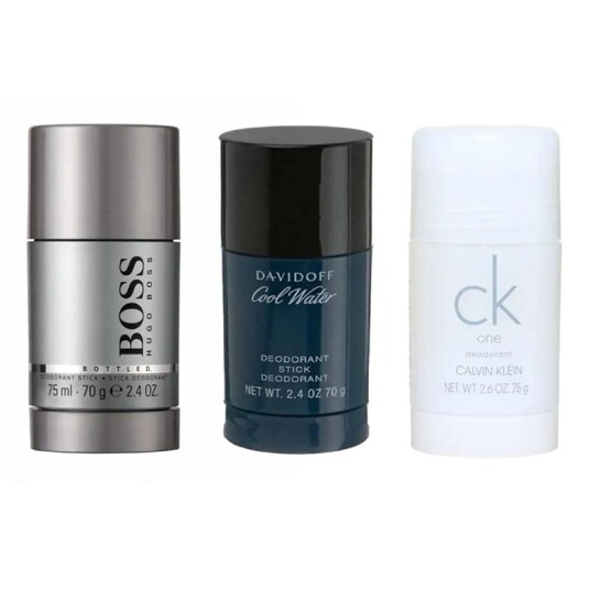 3-pack Deostick Boss Bottled + Cool Water + CK One 75ml