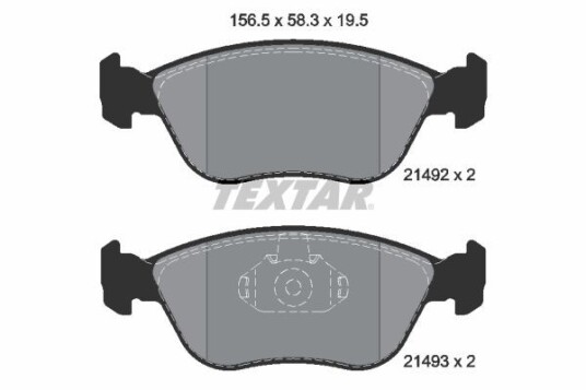 Bremseklosser TEXTAR 2149201 Bremseklosser TEXTAR 2149201
