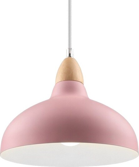 Home Décor BIRK Rosa Ø19cm pendel   E27 sokkel 2m ledning metall / tre