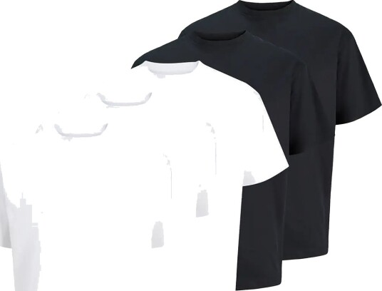Jack & Jones Jjeorganic Relaxed Tee Ss O Neck 5Pk Mp White M
