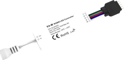 Ledlife LEDlife rWave mini RGB+WW controller 12V 72W 24V 144W med DC stikk Ledlife LEDlife rWave mini RGB+WW controller 12V 72W 24V 144W med DC stikk