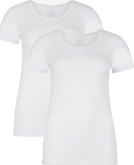 Bamboo Basics   Pyjamastopp B.b T shirt R neck 2 pakning   Hvit