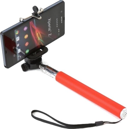 Omega Selfiestang Platinet Sport Teleskopisk (Rød) (Ommpkr)