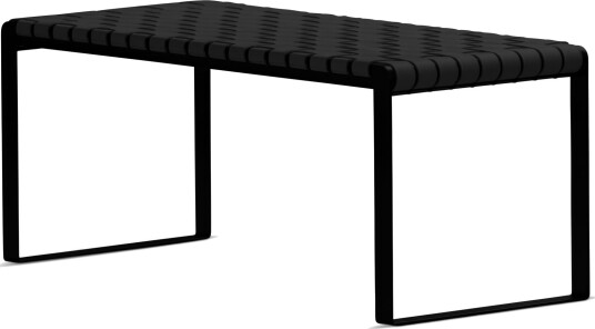 Sibast Furniture Bent Hansen Flettebenk i Fullnarvet Skinn/ Sort