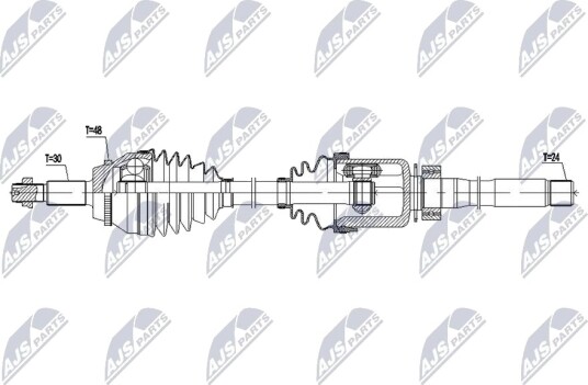 NTY NPW TY 258 Drivaksel