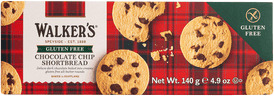 WALKERS Skotske Glutenfri WALKERS Shortbread med sjokoladestykker 140 g.