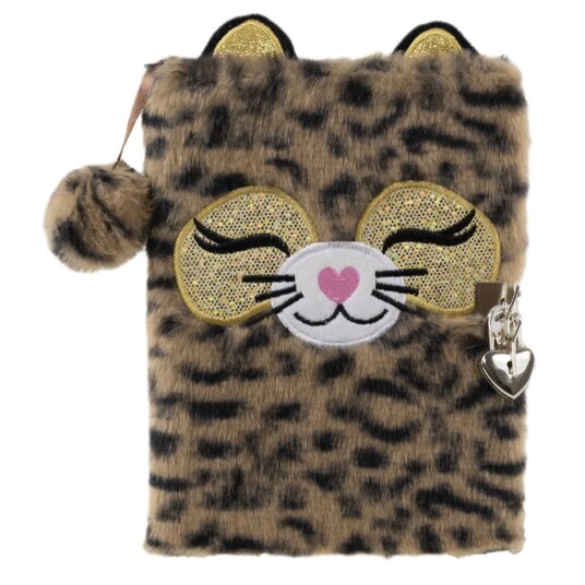 Tinka Plush Diary with Lock Leopard 8-802165