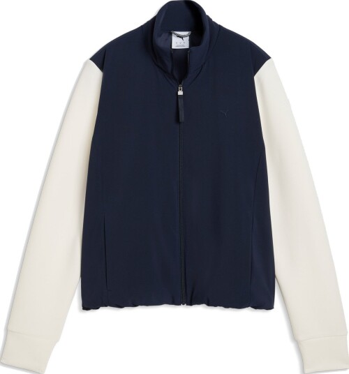 Puma W Cloudspun Fleece Golfjakke dame Deep-Navy-Warm-White X-Large