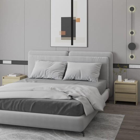 vidaXL Nattbord 2 stk sonoma eik 45x34,5x44,5 cm sponplate