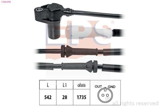 ABS sensor EPS 1.962.078