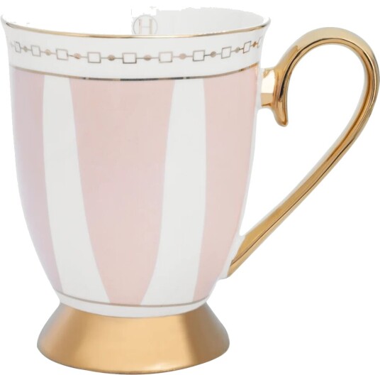 Hilke Collection Strisce Rosa krus 28 cl Rosa-hvit-gull