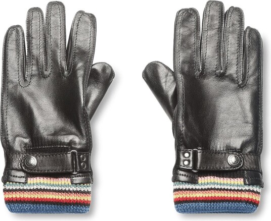 PS Paul Smith Men Glove Sig Stripe Cuff - 79_BLACK - M