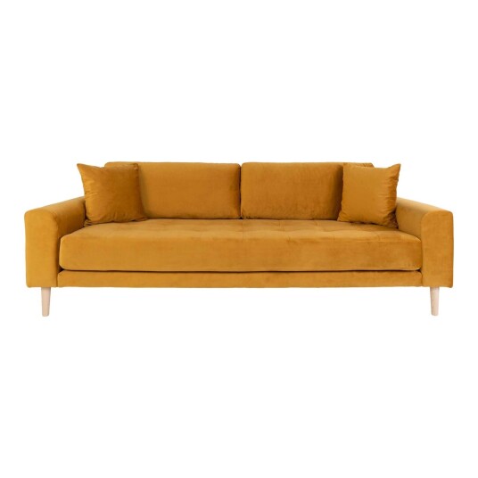 House Nordic Lido 3-pers, Sofa - Sennepsgul Velour 1720875-01-0 1665332-01-0 House Nordic Lido 3-pers, Sofa - Sennepsgul Velour 1720875-01-0 1665332-01-0