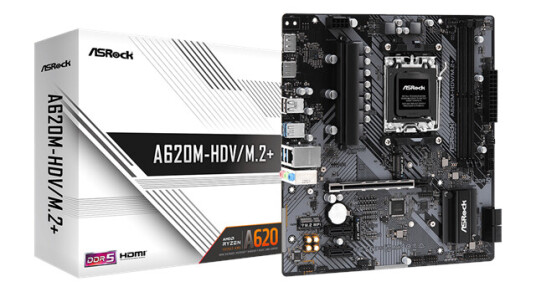 ASRock A620M-HDV/M.2+ - AMD A620 - AMD AM5 socket - DDR5 RAM - Micro-ATX ASRock A620M-HDV/M.2+ - AMD A620 - AMD AM5 socket - DDR5 RAM - Micro-ATX