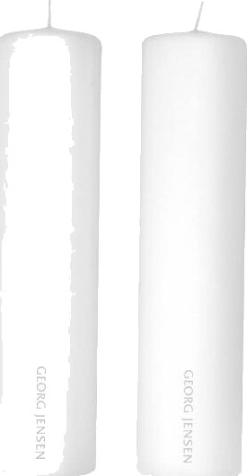 Georg Jensen - Kubbelys 6x25 cm 2 stk hvit