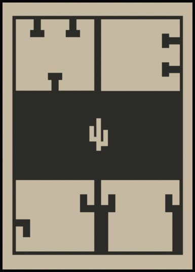 Retro Pixel Architecture Plakat / 70x100