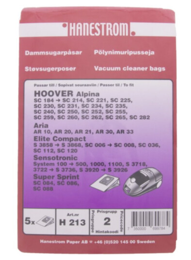 Haneström Støvsugerposer syntetfiber 5st. DU12022