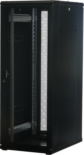 Rockstable Rs19-6832Pp Frittstående Hylle 32U 800 Kg Nøkkellås Rack Skinner Justerbare Bein