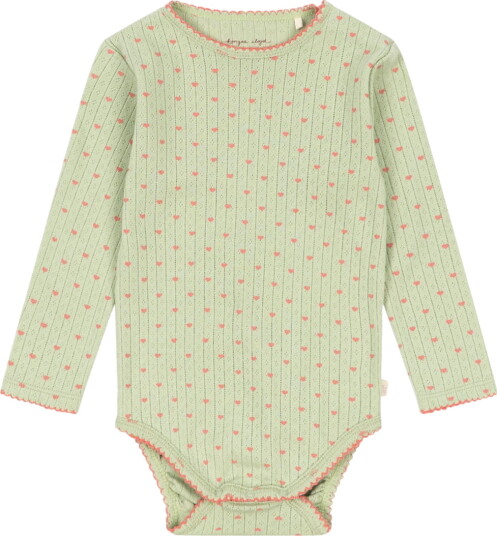 Konges Sløjd Body I/e Hullmønster Minnie Coeur Lint Konges Sløjd 1½ år (86) Langermet Body Grønn Rosa