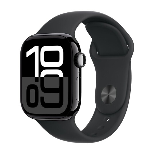 Apple Watch S10 42mm GPS sort aluminium/sort Sport Band M/L