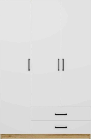 Garderobeskap Hanah Home Yaman (120 x 181 x 45 cm) Valnøtt hvit - Valnøtt og hvit