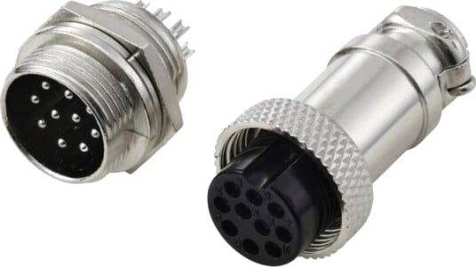 Tru Components Tc 13895664 Rundstiftkontakt Gx16 2 Stk Totalt Polantall 10 Serie Rundstiftforbindelse