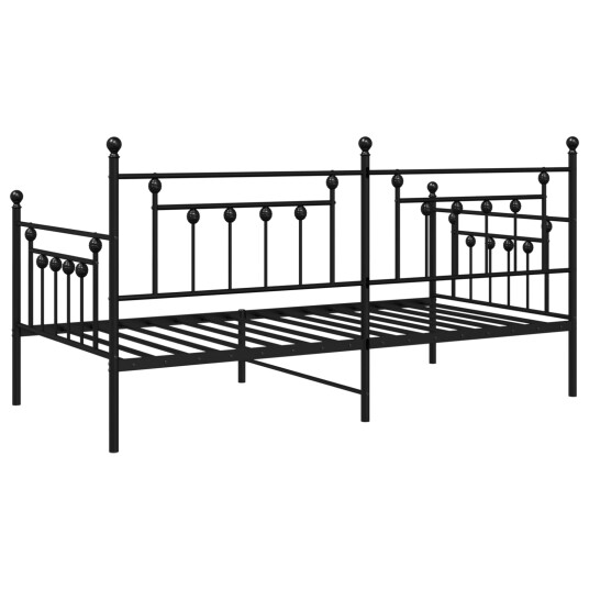 Dagbedramme Svart 100x200 cm Stål