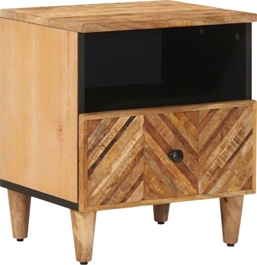  Nattbord med skuff Brun 50 x 33 x 60 cm Massiv mango tre