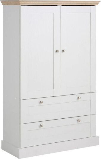 Dareia Garderobe 85 cm - Hvit/Brun