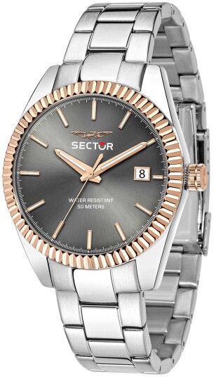 Sector 240 Herreklokke R3253240009 Grå/Stål Ø41 mm