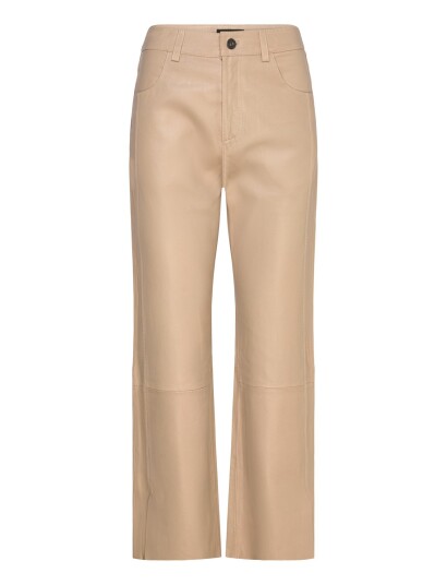 DEPECHE Bindydep Hw Pants 7/8 Length Straight Leg Beige 40 DEPECHE Bindydep Hw Pants 7/8 Length Straight Leg Beige 40